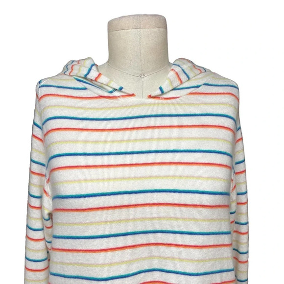 LNA Brushed Carly Striped Hoodie Sweater White Colorful‎ Size XS - Picture 4 of 13